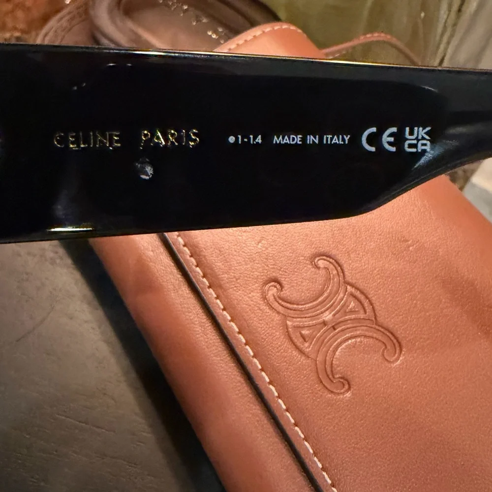 Celine Black Rectangular Sunglasses - Picture 3 of 11